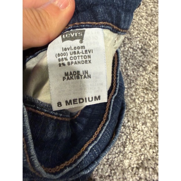 Levi's Perfectly Slimming 512 Boot Cut Jeans Dark Wash Women's Size 8 Medium - Picture 4 of 10